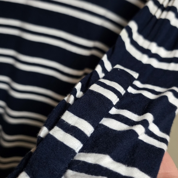Anthropologie Maeve Navy and White Striped HIgh Neck Asymmetrical Dress XS - Picture 8 of 8